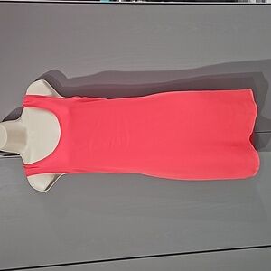 Coral color summer dress